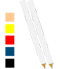 Stabiler Zimmermannsbleistift, 24 cm lang, 4/4 farbig zweiseitig bedruckt