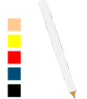 Stabiler Zimmermannsbleistift, 24 cm lang, mit einseitiger Lasergravur