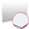Whiteboardplatte in Button-Form konturgefräst unbedruckt