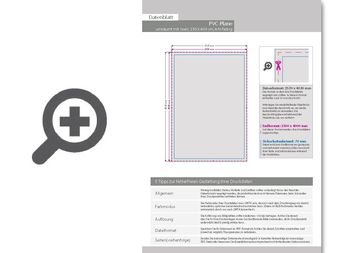 Product Bild hochwertige_pvc-plane_250_x_400_cm__4_0-farbig_bedruckt__ums__umt_+___sen_im_abstand_von_50_cm_oben_und_unten